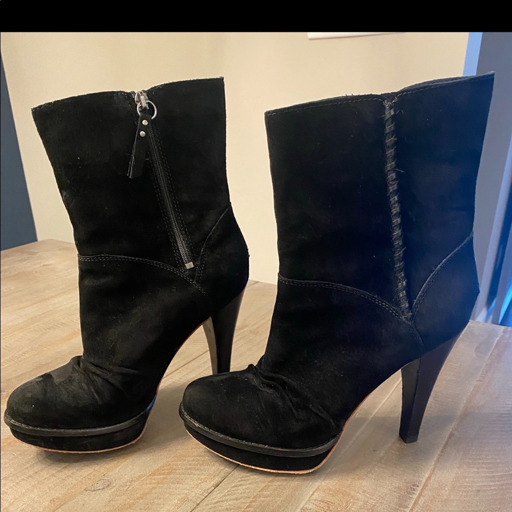 Ugg ankle height heeled boots